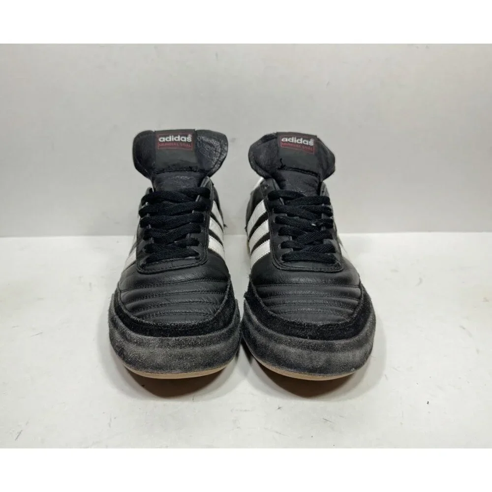 Adidas Mundial Goal Black Leather Indoor Soccer Shoes Lace Up Men’s Size 9_2